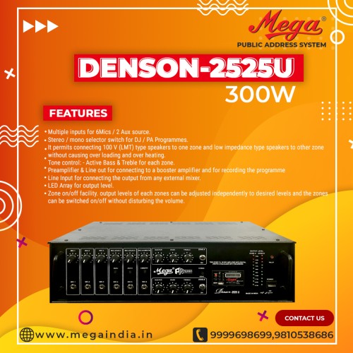 Denson 2525U P.A Twin Zone Power Amplifiers